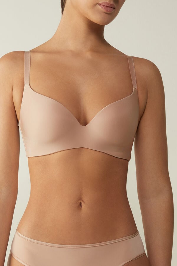 Intimissimi Adele Wireless Boost Triangle Ultralight Microfiber BH Damen Orange Beige | XWS-980254