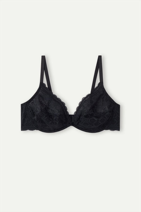 Intimissimi Alessia Balconette Lace BH Damen Schwarz | TQV-105476