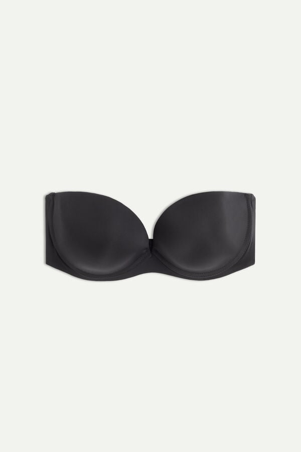 Intimissimi Anna Bandeau Ultralight Microfiber BH Damen Schwarz | ZJB-965738