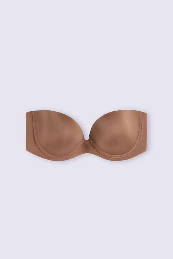 Intimissimi Anna Bandeau Ultralight Microfiber BH Damen Dunkelbeige | BZF-568901