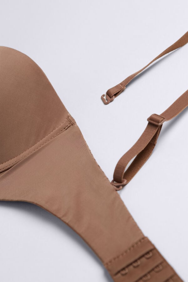 Intimissimi Anna Bandeau Ultralight Microfiber BH Damen Dunkelbeige | BZF-568901