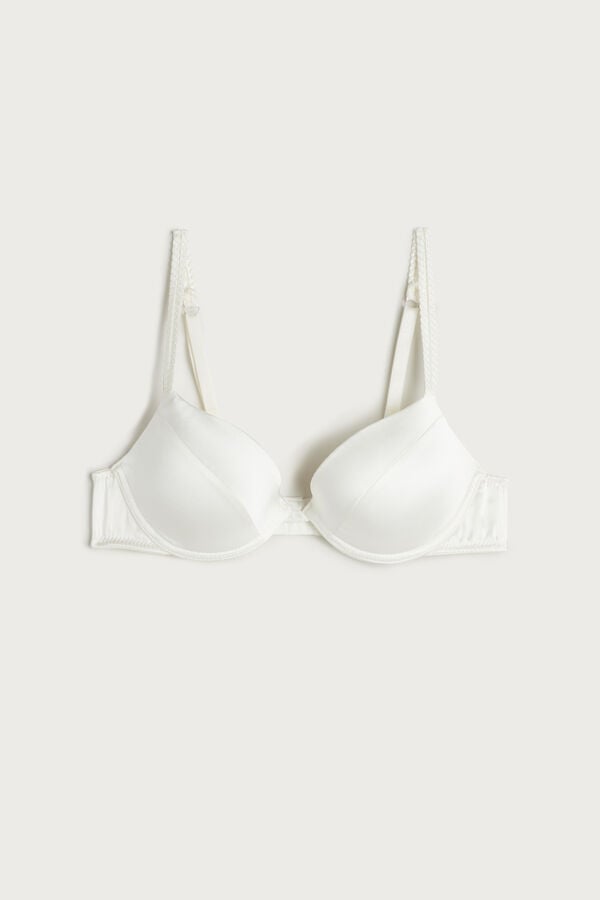 Intimissimi Bellissima Silk Push-Up BH Damen Weiß | EOU-419876