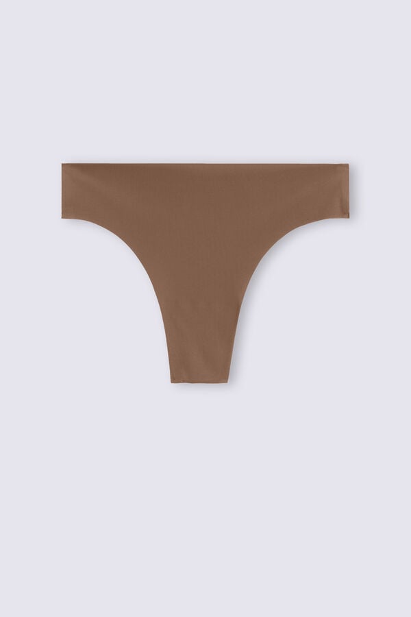 Intimissimi Brazilian Seamless Ultra Light Microfiber Slip Damen Dunkelbeige | QXA-015349