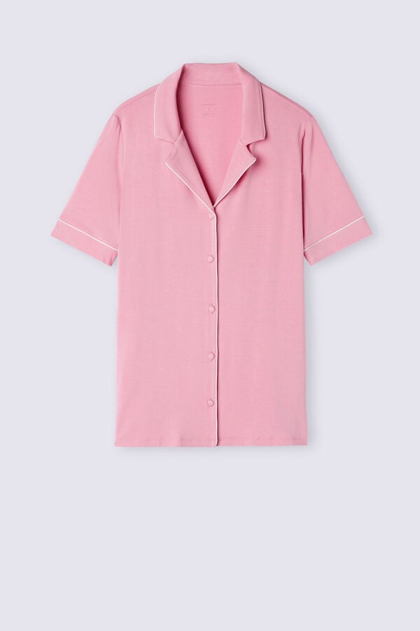 Intimissimi Button Up In Modal Hemd Damen Rosa | XPC-650834