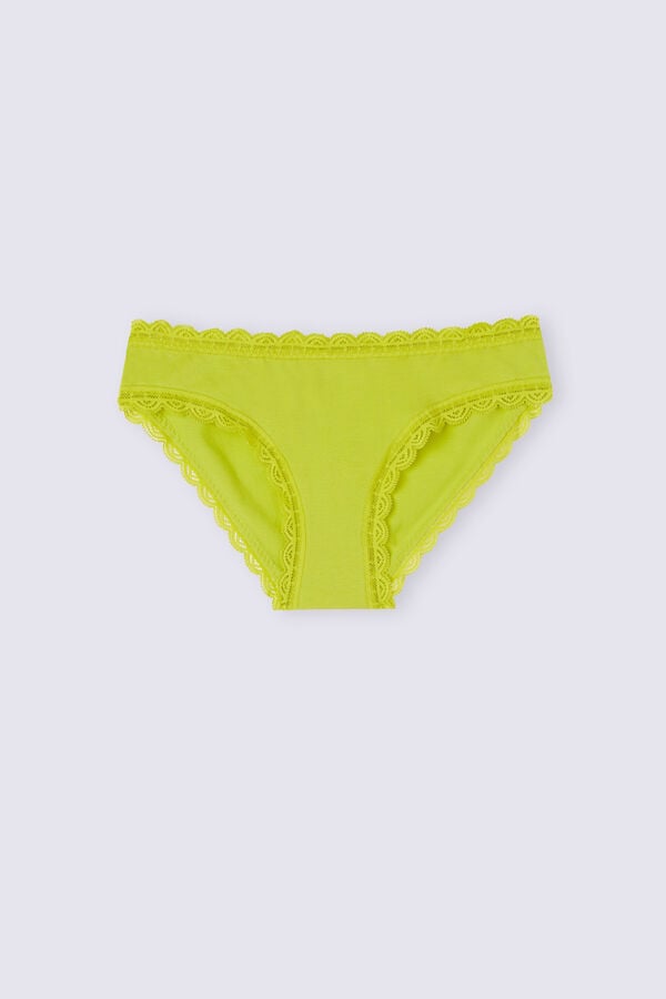 Intimissimi Cotton And Lace Höschen Damen Grün | JWK-496172