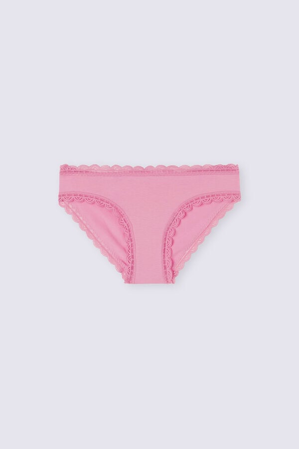 Intimissimi Cotton And Lace Höschen Damen Rosa | YFR-410973