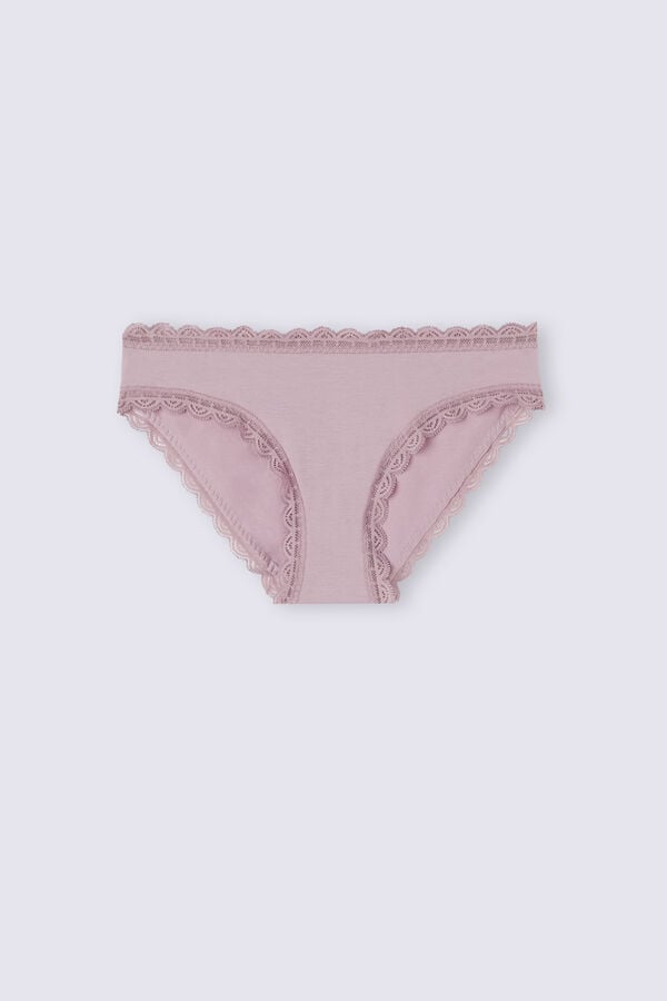 Intimissimi Cotton And Lace Höschen Damen Rosa | ECF-657394