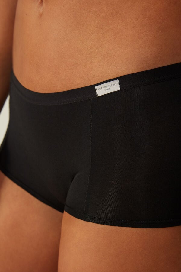 Intimissimi Cotton Boyshorts Kurze Hose Damen Schwarz | QMR-725801