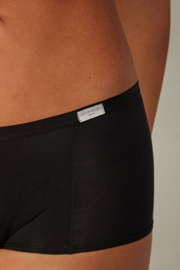 Intimissimi Cotton Boyshorts Kurze Hose Damen Schwarz | QMR-725801