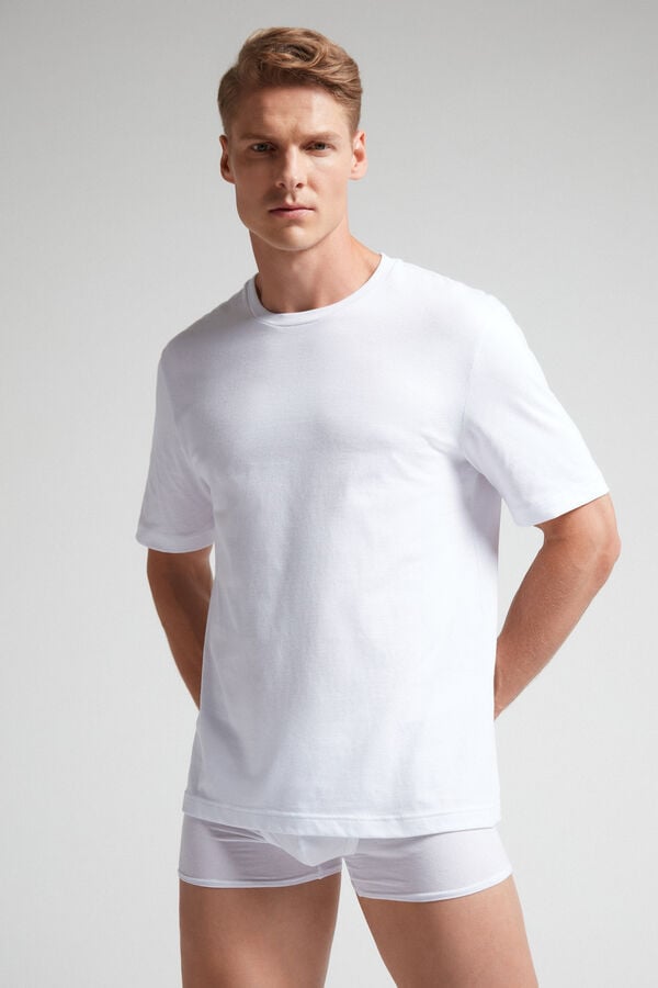 Intimissimi Cotton Jersey T-Shirt Herren Weiß | GHT-768195