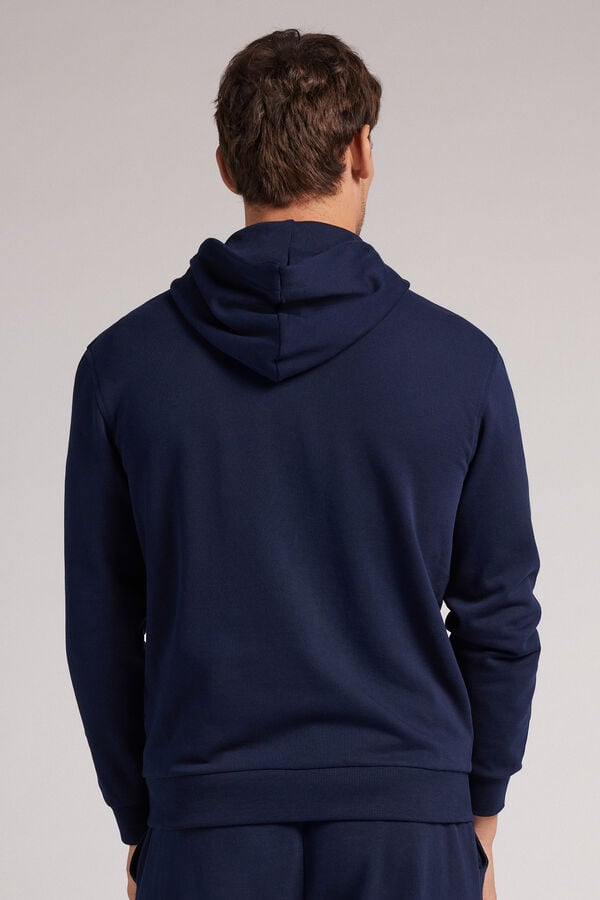 Intimissimi Cotton Zip Hoodie Herren Blau | XHS-185907