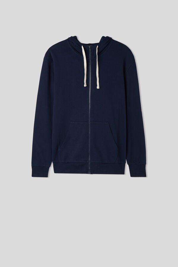 Intimissimi Cotton Zip Hoodie Herren Blau | XHS-185907