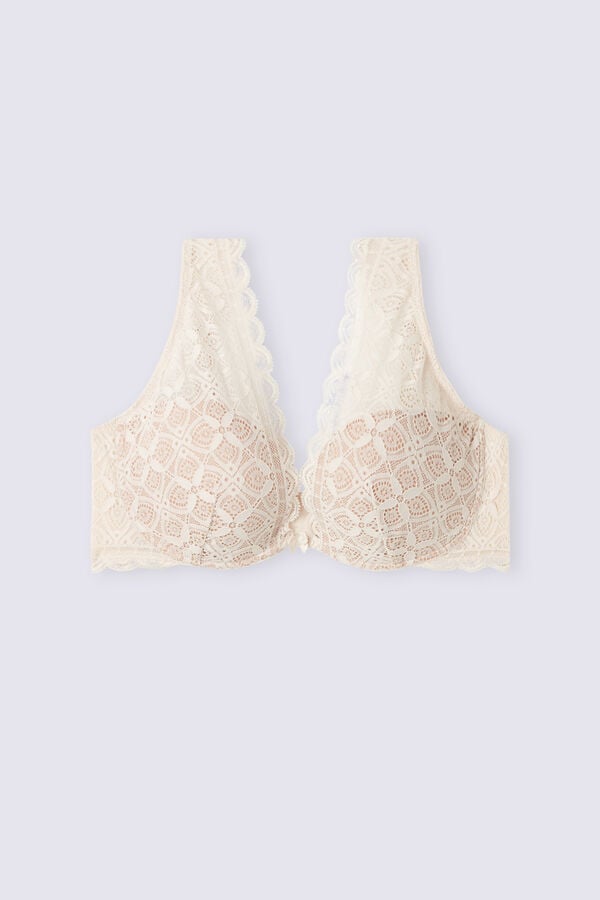 Intimissimi Elena Balconette Lace BH Damen Weiß Rosa | HCI-983716