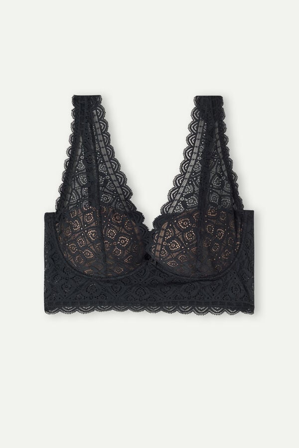 Intimissimi Eleonora Balconette Lace BH Damen Schwarz | IKJ-904386