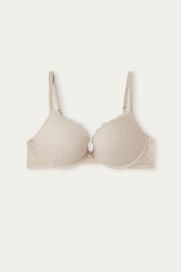 Intimissimi Elettra Super Push-Up Lace BH Damen Weiß Rosa | WNH-217935