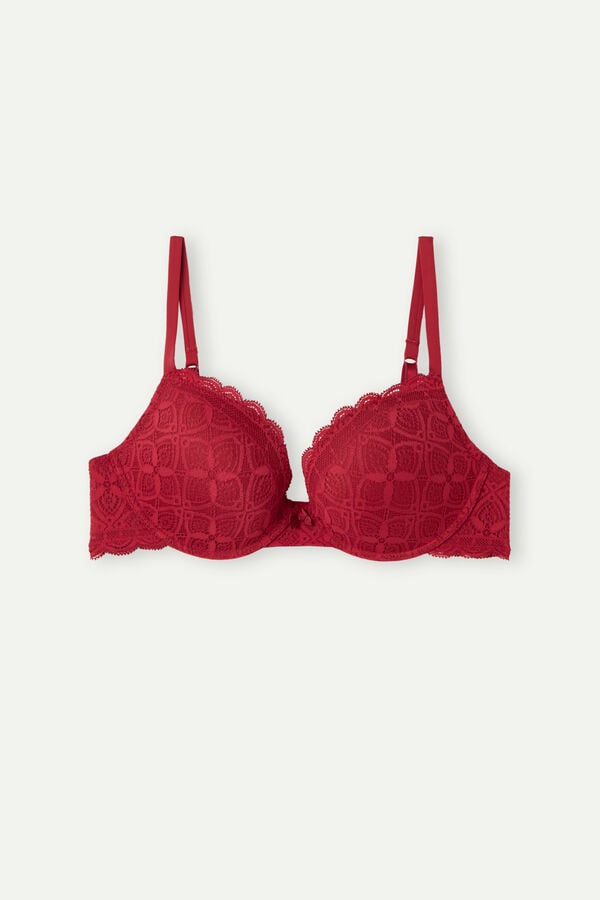 Intimissimi Elettra Super Push-Up Lace BH Damen Rot | PCW-417236