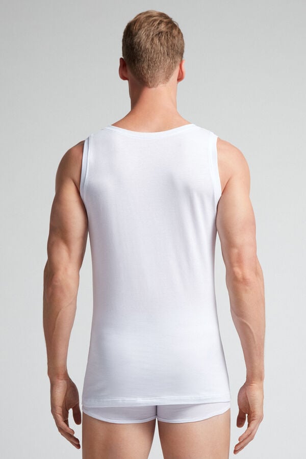 Intimissimi Extrafine Superior Cotton Round Neck Tanktop Herren Weiß | KVY-453680