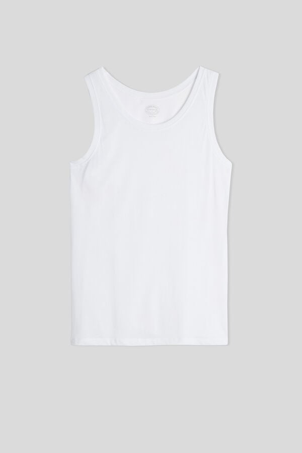 Intimissimi Extrafine Superior Cotton Round Neck Tanktop Herren Weiß | KVY-453680