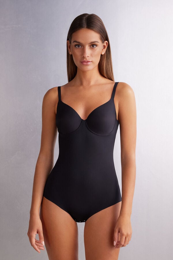 Intimissimi Francesca In Ultralight Microfiber Body Damen Schwarz | NBM-762309