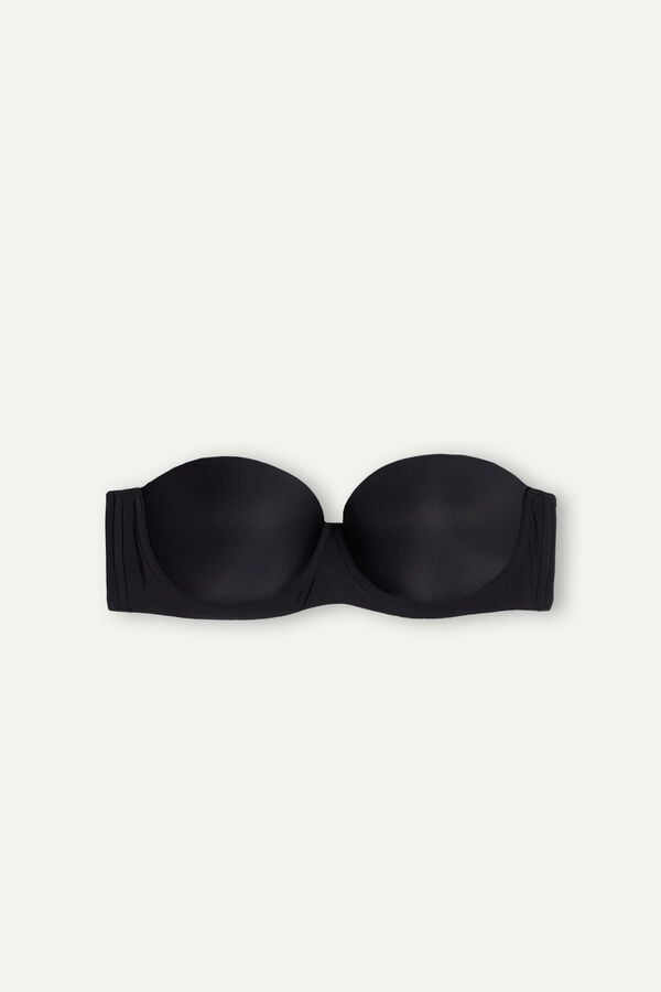 Intimissimi Giada Microfiber Bandeau BH Damen Schwarz | HKP-178624