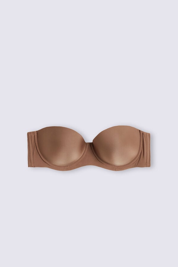 Intimissimi Giada Microfiber Bandeau BH Damen Dunkelbeige | PCL-652314