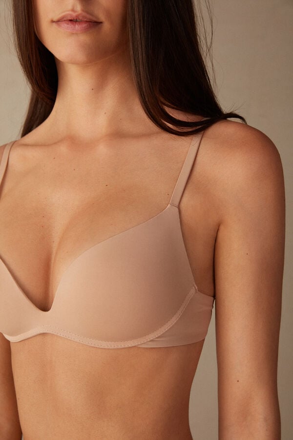 Intimissimi Gioia B Cup Microfiber Super Push-Up BH Damen Orange Beige | KAZ-235910