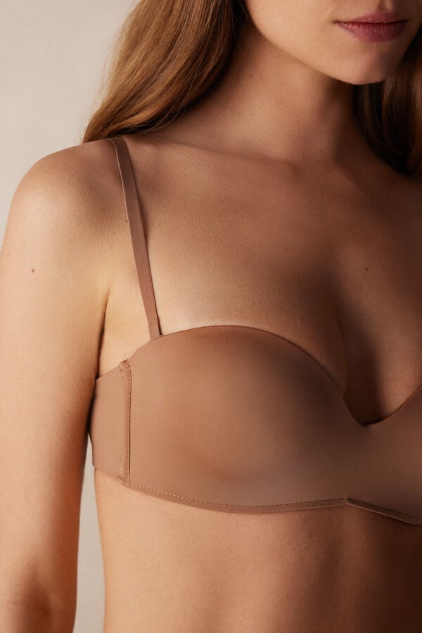 Intimissimi Gioia Bandeau Ultralight Microfiber BH Damen Beige | LKY-425398