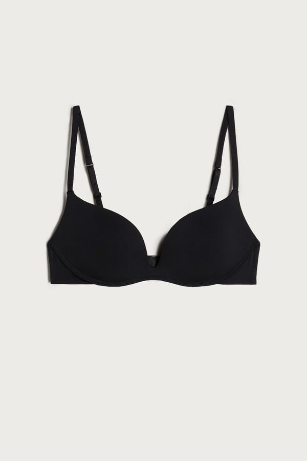 Intimissimi Gioia C-D Cup Microfiber Super Push-Up BH Damen Schwarz | AFY-634570