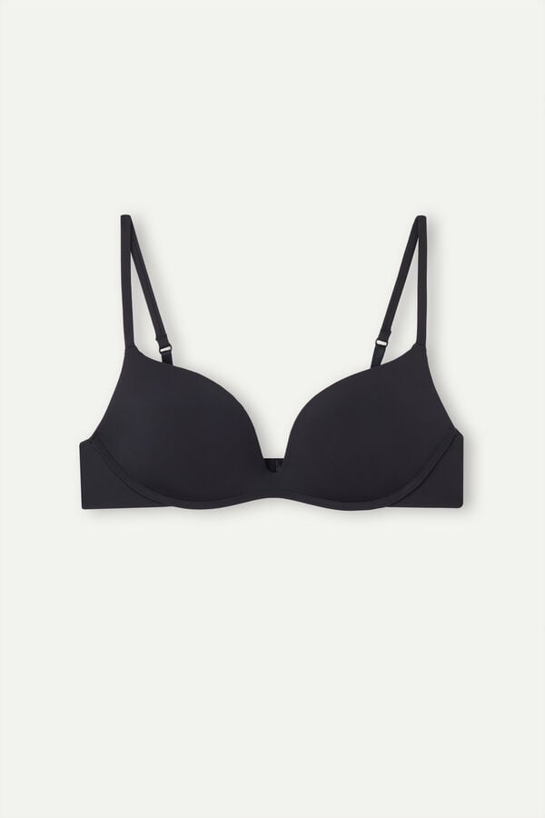 Intimissimi Gioia Push-Up Ultralight Microfiber BH Damen Schwarz | QOF-201537