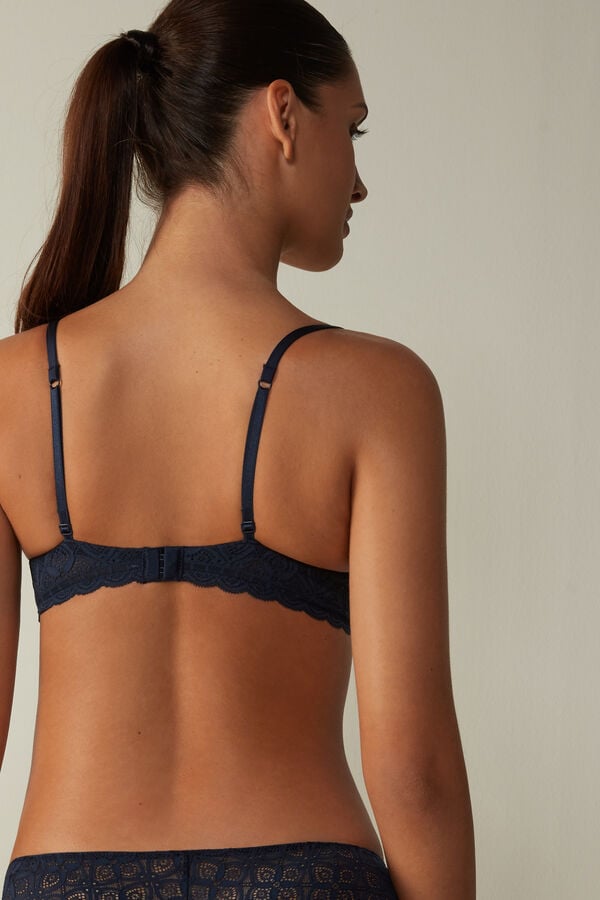 Intimissimi Gioia Super Push-Up Lace BH Damen Blau | BRD-260843