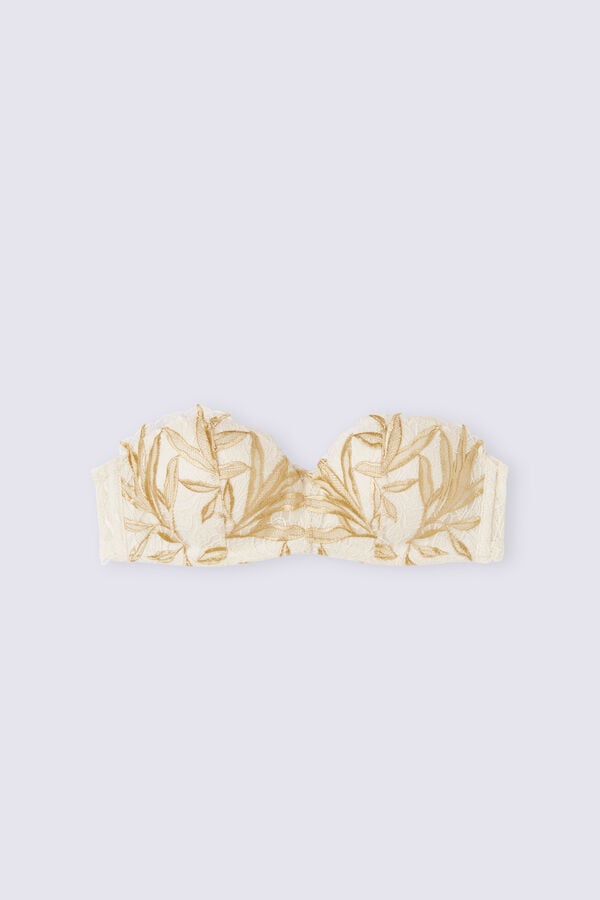 Intimissimi Golden Hour Gioia Bandeau BH Damen Hellgelb Weiß | VJU-567031