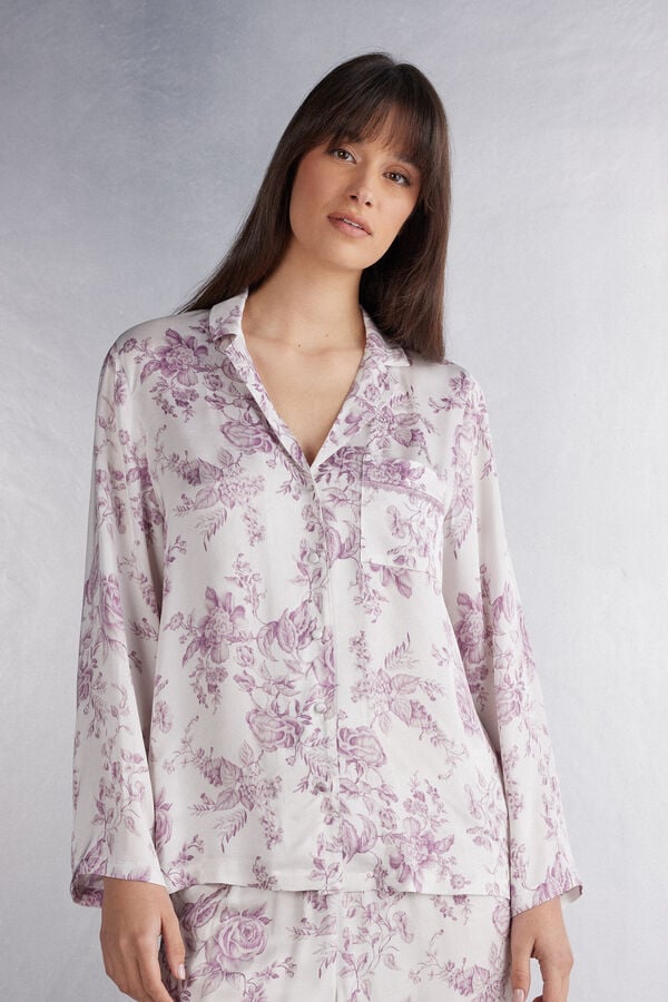 Intimissimi Graceful Simplicity Satin Button Up Hemd Damen Rosa | ASC-326197