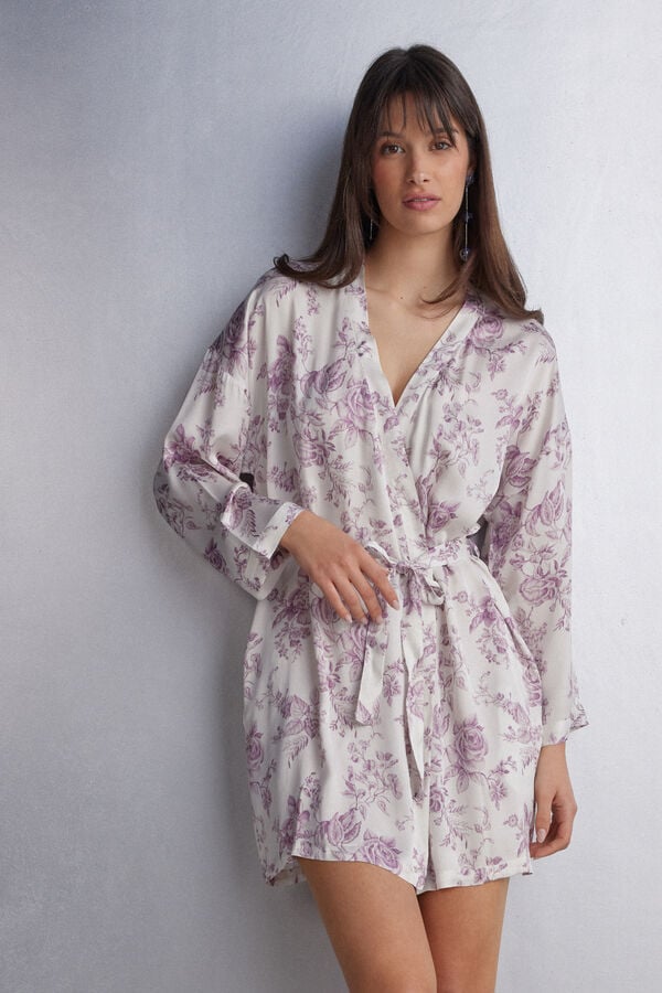 Intimissimi Graceful Simplicity Satin Kimono Pyjama Damen Rosa | FWZ-438591