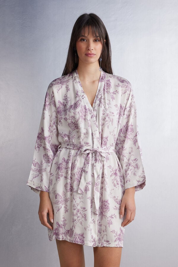 Intimissimi Graceful Simplicity Satin Kimono Pyjama Damen Rosa | FWZ-438591