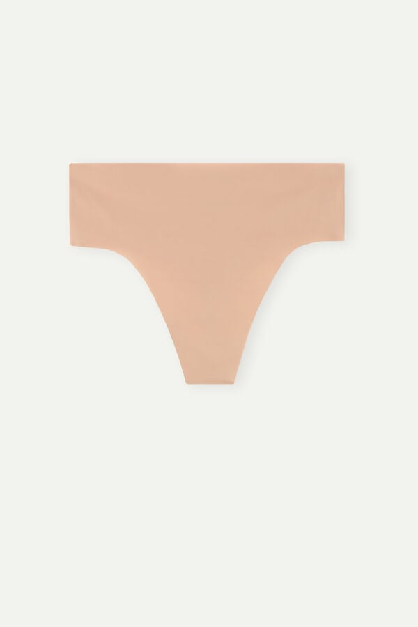 Intimissimi High Waist In Seamless Ultralight Microfiber Tanga Damen Orange Beige | OSI-634729