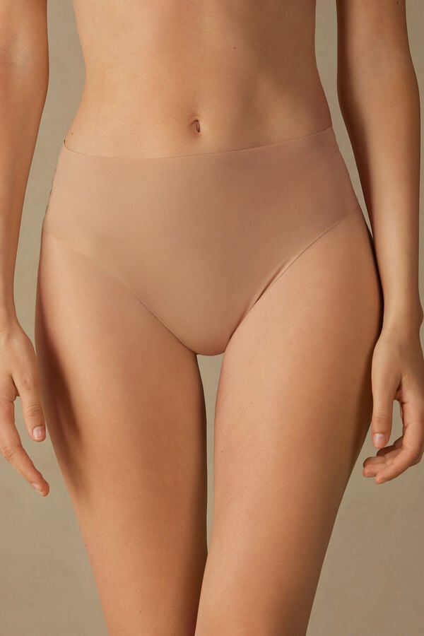 Intimissimi High Waist In Seamless Ultralight Microfiber Tanga Damen Orange Beige | OSI-634729