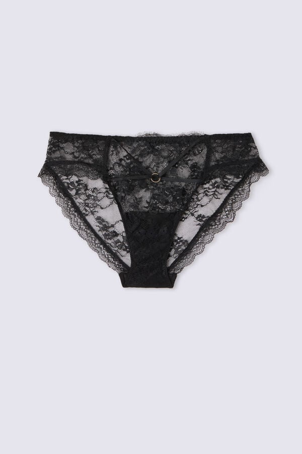 Intimissimi Intricate Surface Höschen Damen Schwarz | QIT-971345