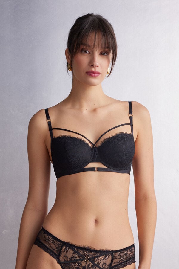 Intimissimi Intricate Surface Sofia Balconette BH Damen Schwarz | IDM-604125