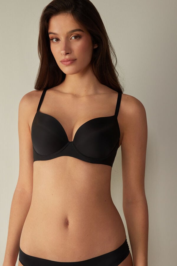 Intimissimi Irina Microfiber Balconette BH Damen Schwarz | OUH-173642