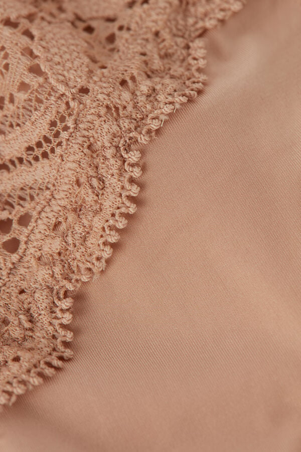 Intimissimi Lace And Microfiber ‘80s Stylezilian Slip Damen Orange Beige | SAN-076138