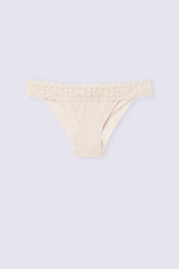 Intimissimi Lace And Microfiber Modifiedzilian Slip Damen Weiß Rosa | KTO-360584