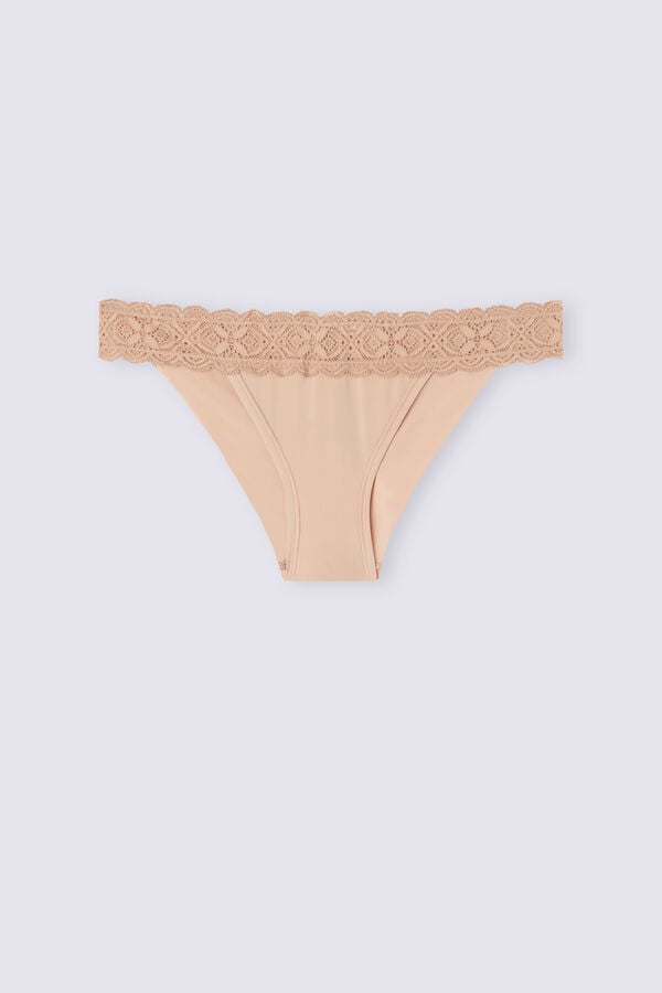 Intimissimi Lace And Microfiber Modifiedzilian Slip Damen Orange Beige | JMX-025947