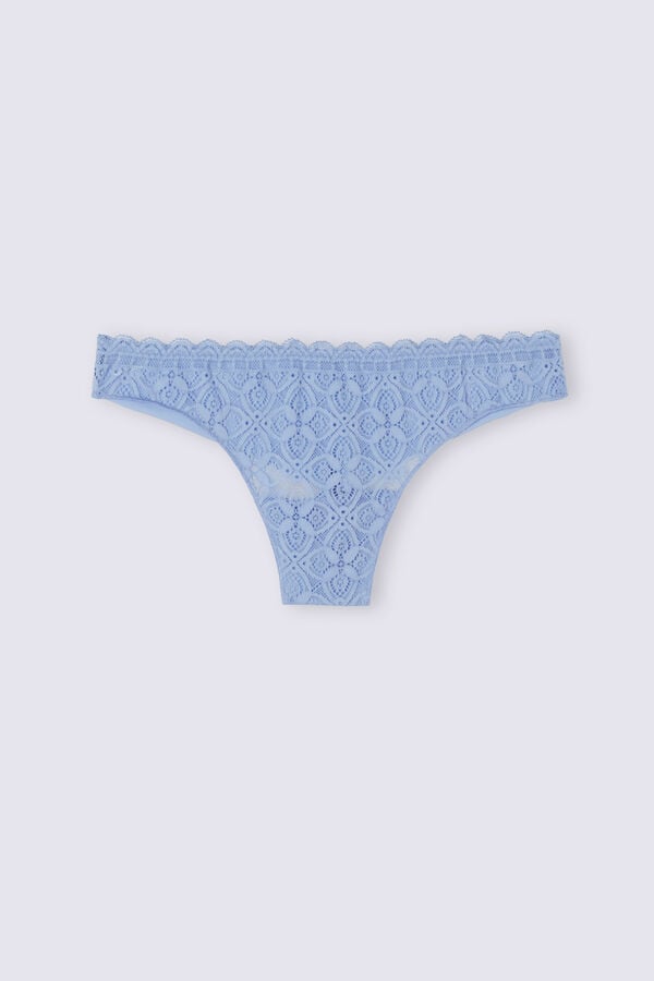 Intimissimi Lace And Microfiberzilian Slip Damen Blau | AGS-850216