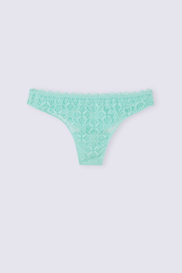 Intimissimi Lace And Microfiberzilian Slip Damen Grün | WGU-672803