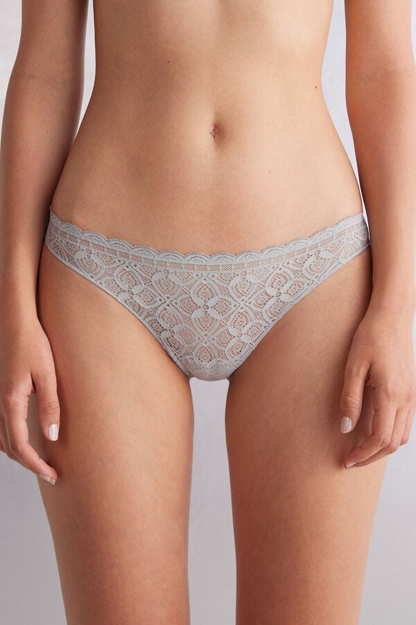 Intimissimi Lace And Microfiberzilian Slip Damen Grau | NER-084763