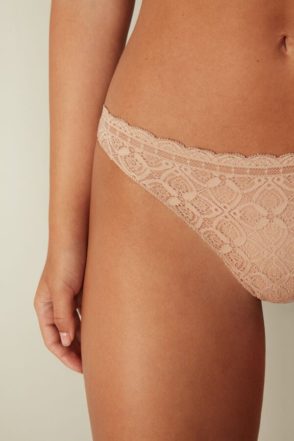 Intimissimi Lace And Microfiberzilian Slip Damen Orange Beige | CVY-410739