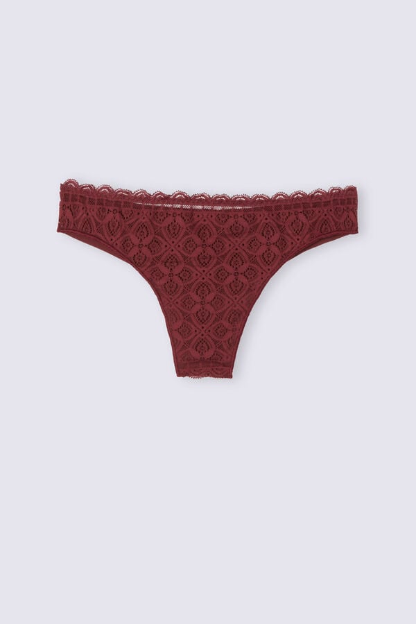 Intimissimi Lace And Microfiberzilian Slip Damen Rot | OPQ-372681