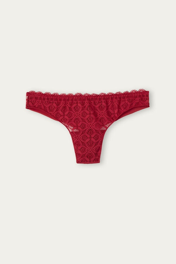 Intimissimi Lace And Microfiberzilian Slip Damen Rot | OUR-275364