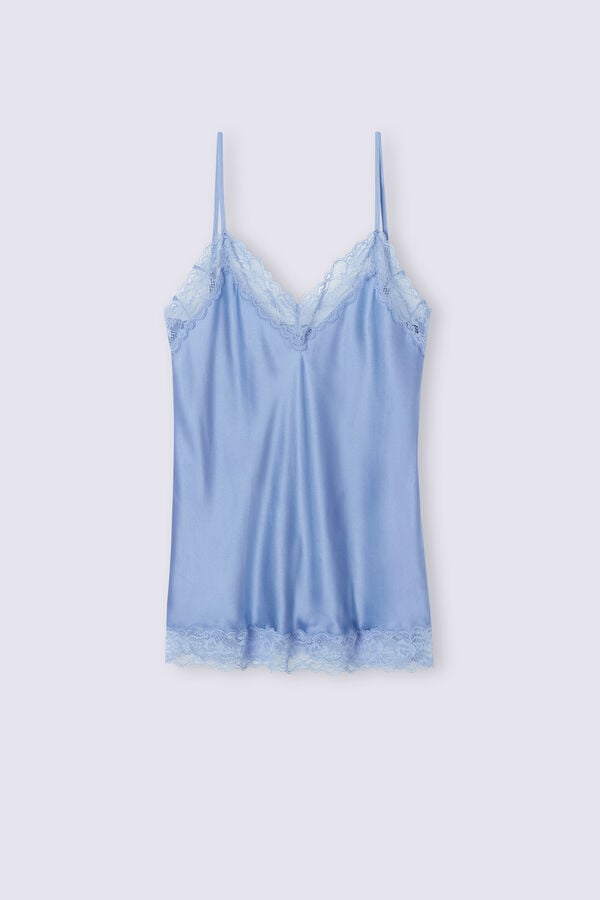 Intimissimi Lace And Silk Tanktop Damen Blau | ADN-539027