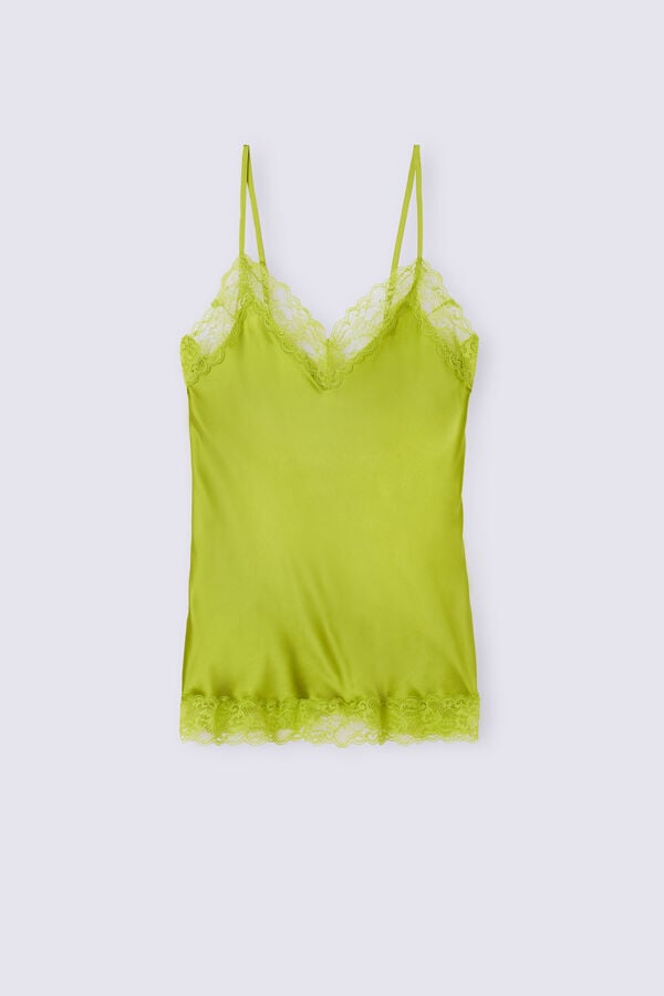 Intimissimi Lace And Silk Tanktop Damen Grün | DTQ-967805